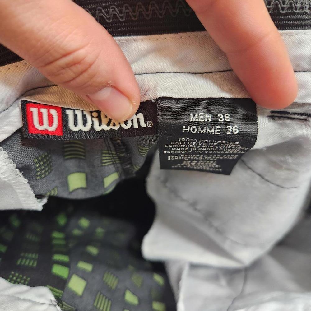 Wilson Men's Casual Shorts with Green and Black Checkered Pattern size 36 - Picture 6 of 9
